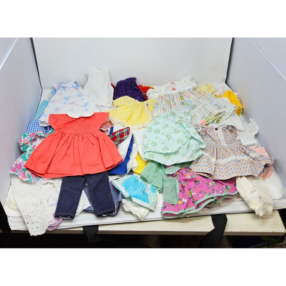 Vtg Doll Clothes Lot Mixed 50s 60s 70s 80s Outfits Dresses Fisher Price Hang Ten